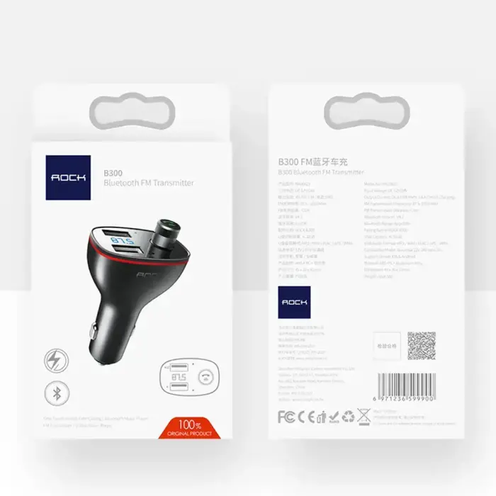 Rock Transmiter FM B300 MP3, Bluetooth - 2xUSB - black Foto 15