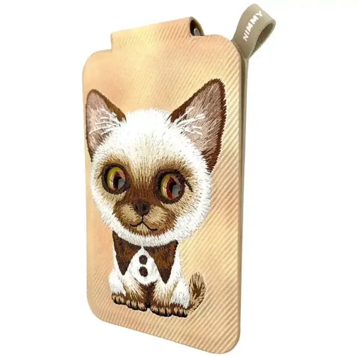 Magnetic phone wallet stand  Nimmy New Big-Eye Cute Pets 2.0 Cat brown Foto 2