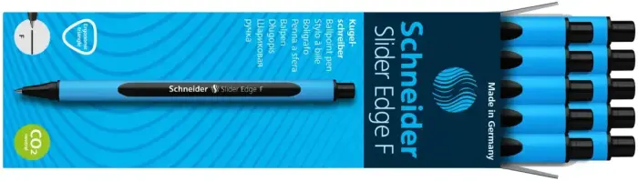 Lodīšu pildspalva SCHNEIDER SLIDER EDGE 0.5 mm, zils korpuss, melna tinte Photo 4