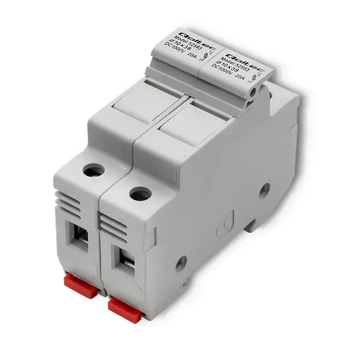 Qoltec Fuse base + DC fuse | 2P|1000V |20A |10x38 |solar Foto 9