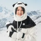 Qunature Panda Ski Gloves for Kids and Adults Size S - Black/White Фото 4