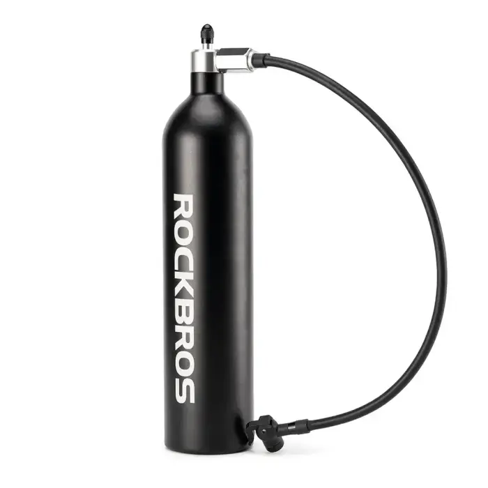 Rockbros Tubeless Tire Inflator 200 PSI 1.2l - Black Photo 3