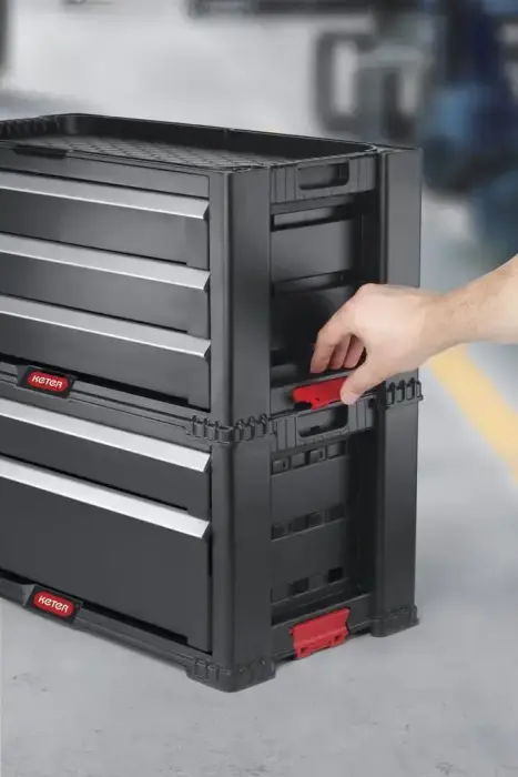 Instrumentu lāde ar 3 atviktnēm Drawers Tool Chest 56,2x28,9x26,2cm Foto 3