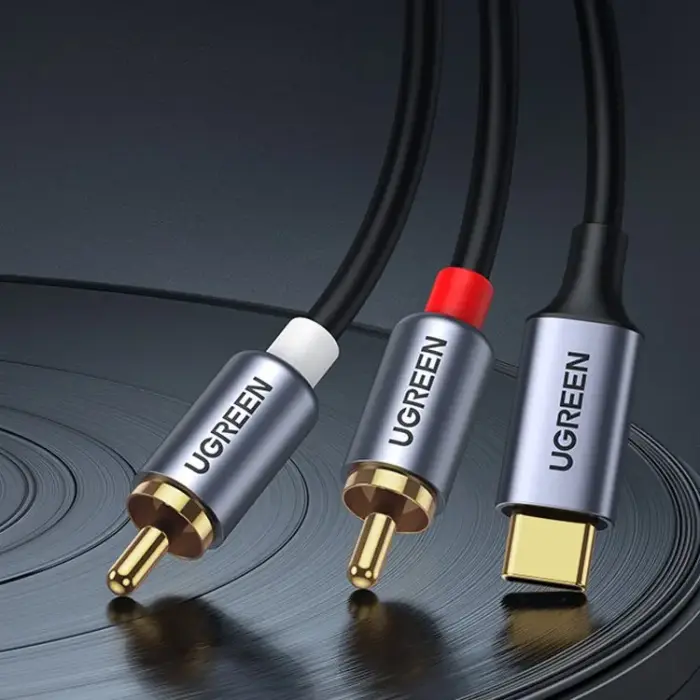 Ugreen USB Type C (male) - 2RCA (male) audio cable 1,5m gray (20193 CM451) Photo 4