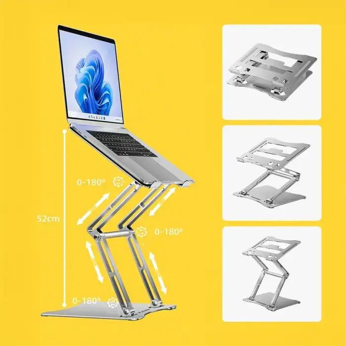 Wozinsky WRS-CPY75DSS Aluminum Laptop and Tablet Stand + Free Smartphone Stand - Silver Photo 24