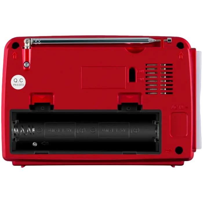 Speaker SVEN SRP-150, red (3W, Bluetooth, FM/AM/SW, USB, microSD, flashlight, battery) Foto 5