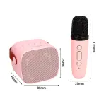 Blavec Portable Bluetooth Speaker WS-07 Karaoke Party - 5W with 2 microphones (WS07-2MP) pink Photo 7