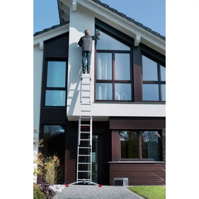 Combination stairs S100 Hailo ProfiLOT / aluminium / 2x9+1x8 steps Photo 8