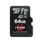 GOODRAM Memory MicroSD Card IRDM - 64GB with adapter UHS I U3 V30 A2 170MB/s Фото 1