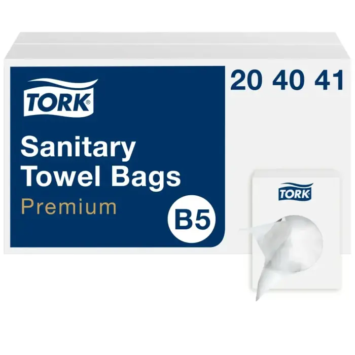 Sanitārie atkritumu maisi TORK B5, 25 gab./iepak., 7 x 26 cm, baltā krāsā, 204041 Foto 3