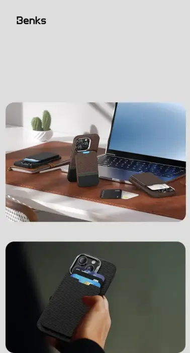 Benks Wallet Magnetic ArmorGo Kevlar Stand 600D Foto 10