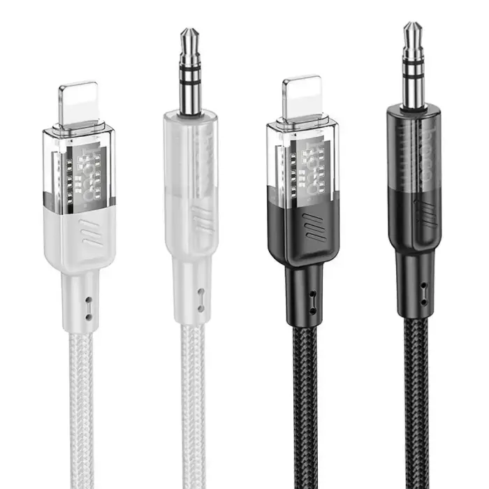 Cable AUX Jack 3,5 mm to Lightning Hoco 1,2 m UPA27 black Photo 4
