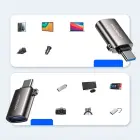 Joyroom USB 3.2 Gen 1 (Male) - USB Type C (Female) adapter black (S-H151 Black) Фото 7