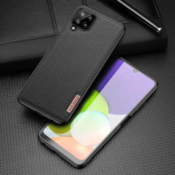 Dux Ducis Fino case covered with nylon material for Samsung Galaxy A22 4G black Фото 18