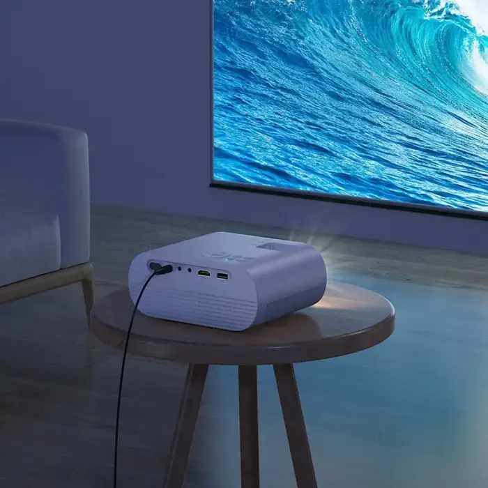 Projector HD Ready Hoco Wi-Fi Bluetooth 720P DT1 white Foto 12
