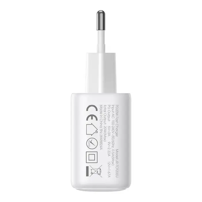 Joyroom JR-TCF20 tīkla lādētājs | 20W | PD, QC | USB-A | balts Foto 3