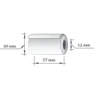 Kases lente TECHNOINFORM ar izmēru 57mmx18m (max. diam 40mm) termo, 48 g.,10 gab/iepakojumā Фото 3
