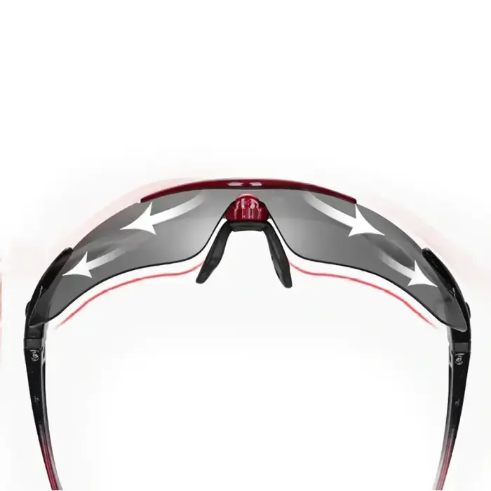 Rockbros 10001 Polarized Cycling Glasses - Black and Red Foto 3