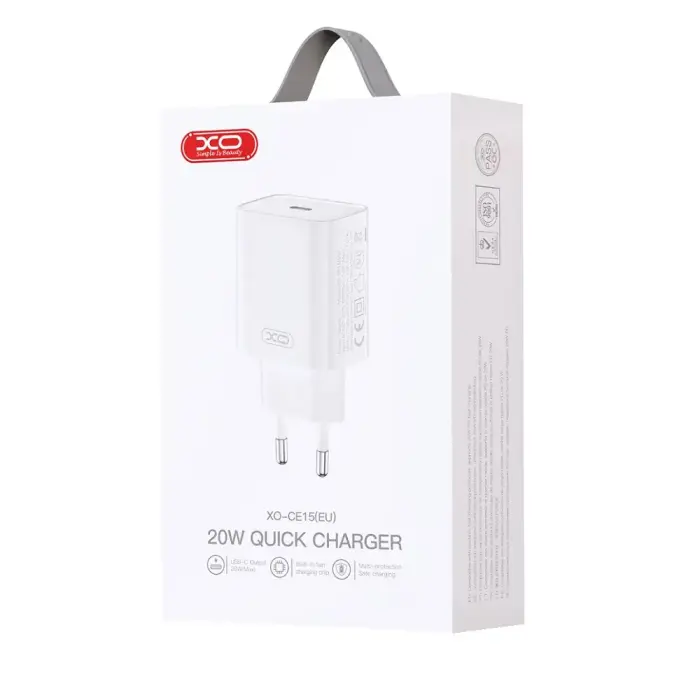 XO CE15 tīkla lādētājs | 20W | PD | USB-C | balts Foto 2