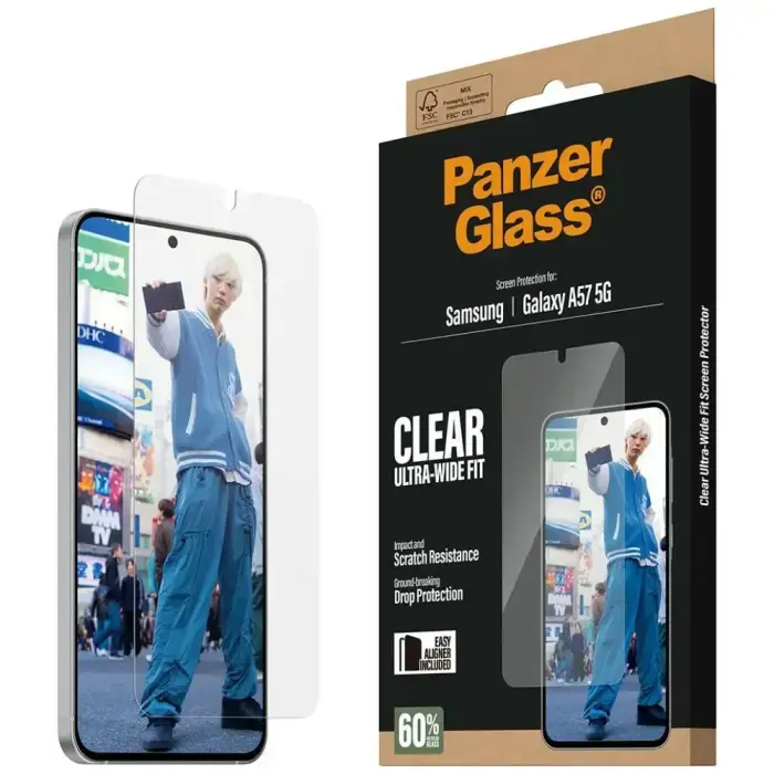 PanzerGlass Ultra-Wide Fit Tempered Glass for Samsung Galaxy A57 5G Foto 6