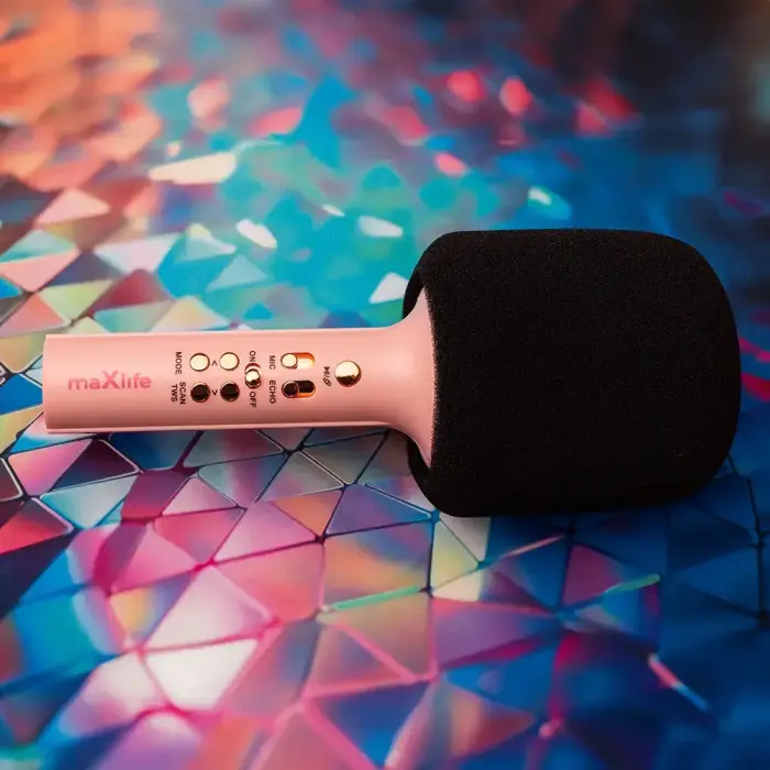 Maxlife Bluetooth microphone with speaker MXBM-600 pink Foto 7