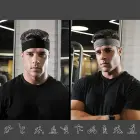 Elastic fabric headband for running fitness orange Фото 10
