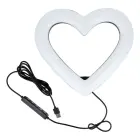 LED Ring Stream RGB lamp 10" with holder for mobile HEART + tripod JM26-10 black Foto 1