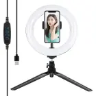Tripod Mount Puluz with 20cm LED Ring Vlogging PKT3073B Foto 1