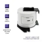 Qoltec Tape for BROTHER DK-11202 | 62mm x 100mm | 300 labels | White/Black print | Roll with holder Photo 4