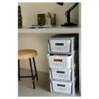 Chest of drawers on wheels with 4 perforated boxes 11L Infinity 30x36x69cm dark grey Photo 3