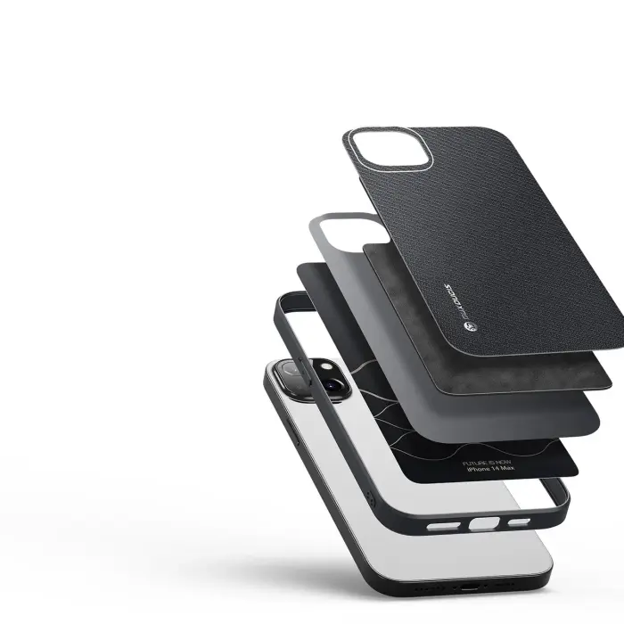 Dux Ducis Fino case cover nylon covered iPhone 14 Plus black Foto 2