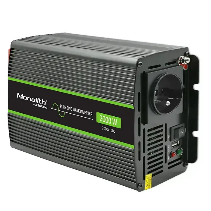Qoltec Pure Sine Wave Inverter Monolith | 1000W | 2000W | 24V to 230V Foto 8