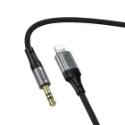 Cable AUX Jack 3,5 mm to Lightning Hoco 1,5 m UPA33A black Photo 3