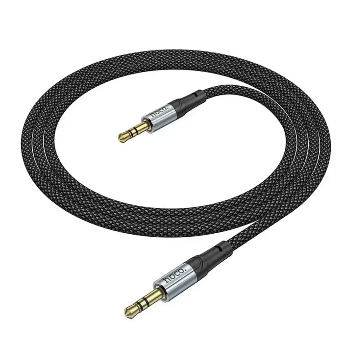 Cable AUX Jack 3,5 mm to Jack 3,5 mm Hoco 1 m UPA26 black Photo 6