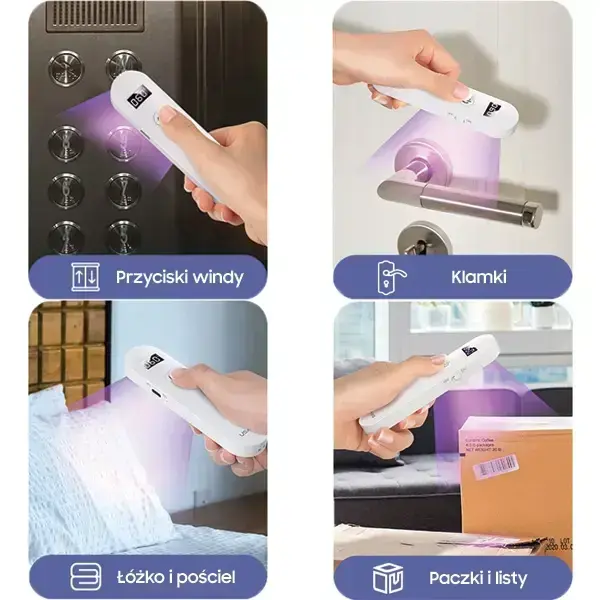 USAMS Mini UV-C Disinfecting Lamp Handheld Sterilizer white ZB159XDD01 (US-ZB159) Photo 8